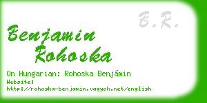 benjamin rohoska business card